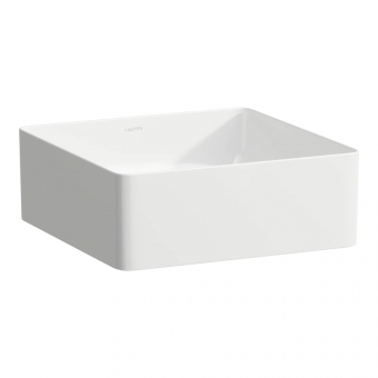 Praustuvas-dubuo Laufen LIVING 360x360x130 mm, šlifuota apačia, be perlajos, be angos maišytuvui, spalva - balta matinė 